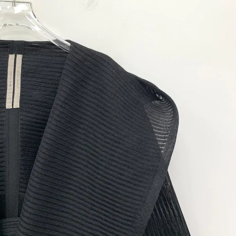 Rick Owens Rick Owens Black Silk Open Cardigan 0089 Size ONE SIZE - 3 Thumbnail