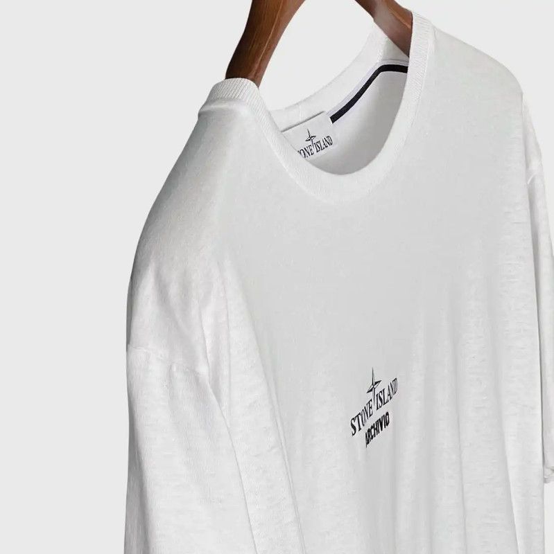 Stone Island Stone Island White Cotton Graphic Summer T-Shirt 0089 Size M / US 6-8 / IT 42-44 - 6 Thumbnail