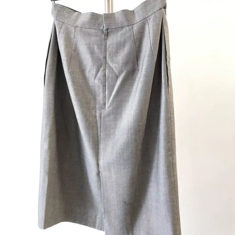 Dior Dior Gray Wool Midi Skirt for Women 0089 Size 23" - 3 Thumbnail