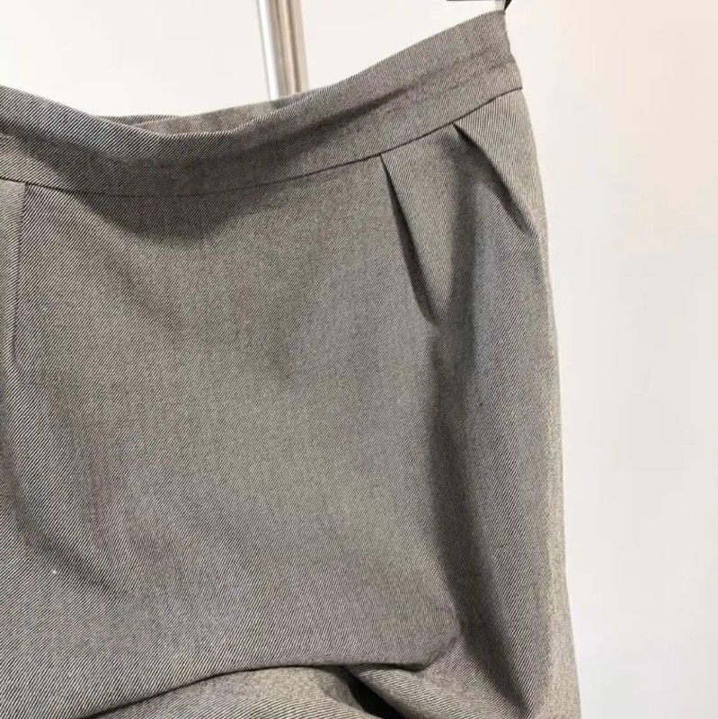 Dior Dior Gray Wool Midi Skirt for Women 0089 Size 23" - 8 Thumbnail