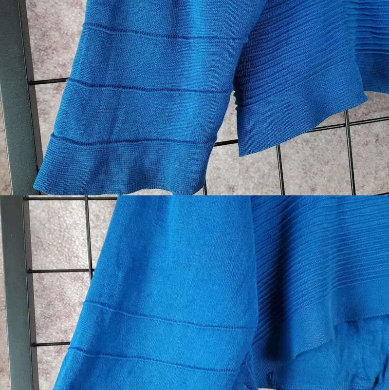 Dior Dior Blue Cotton Striped Cropped Cardigan 0089 Size M / US 6-8 / IT 42-44 - 6 Thumbnail