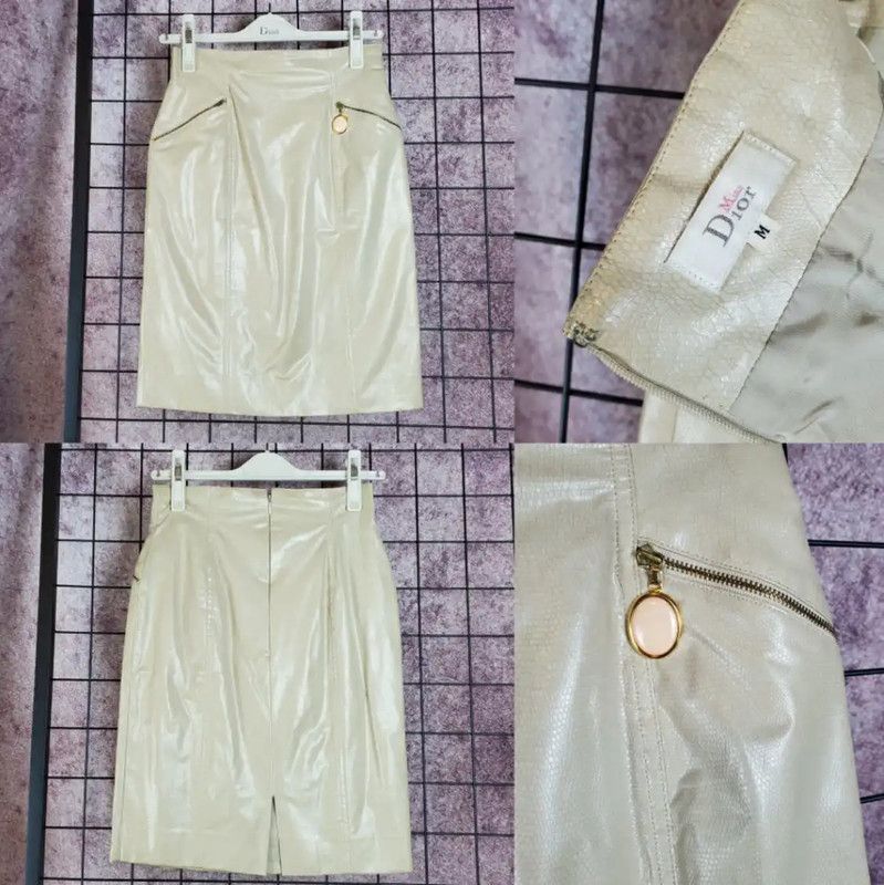 Dior Dior Spring Autumn Midi Skirt in Beige 0089 Size 28" / US 6 / IT 42 - 2 Thumbnail