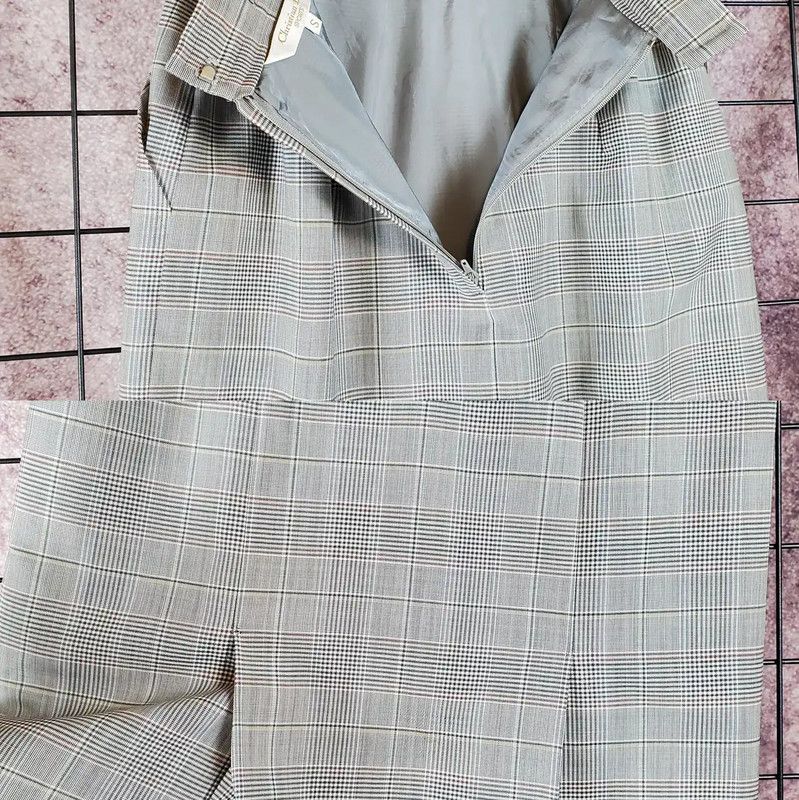 Dior Dior Light Gray Wool Midi Skirt 0089 Size 23" - 4 Thumbnail