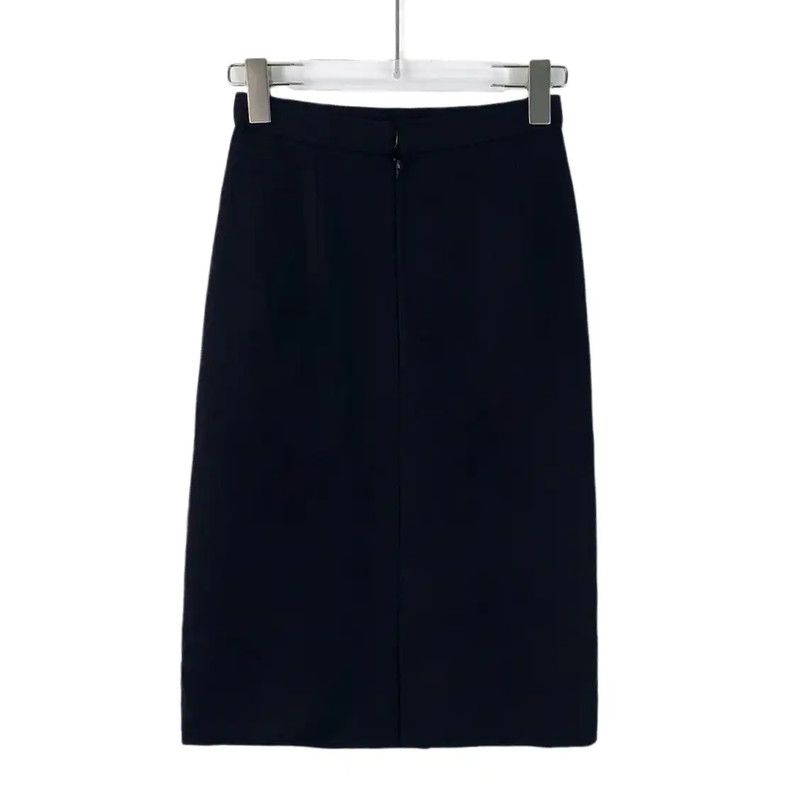 Dior Dior Black Wool A-Line Skirt Size L 0089 Size 30" / US 8 / IT 44 - 2 Thumbnail