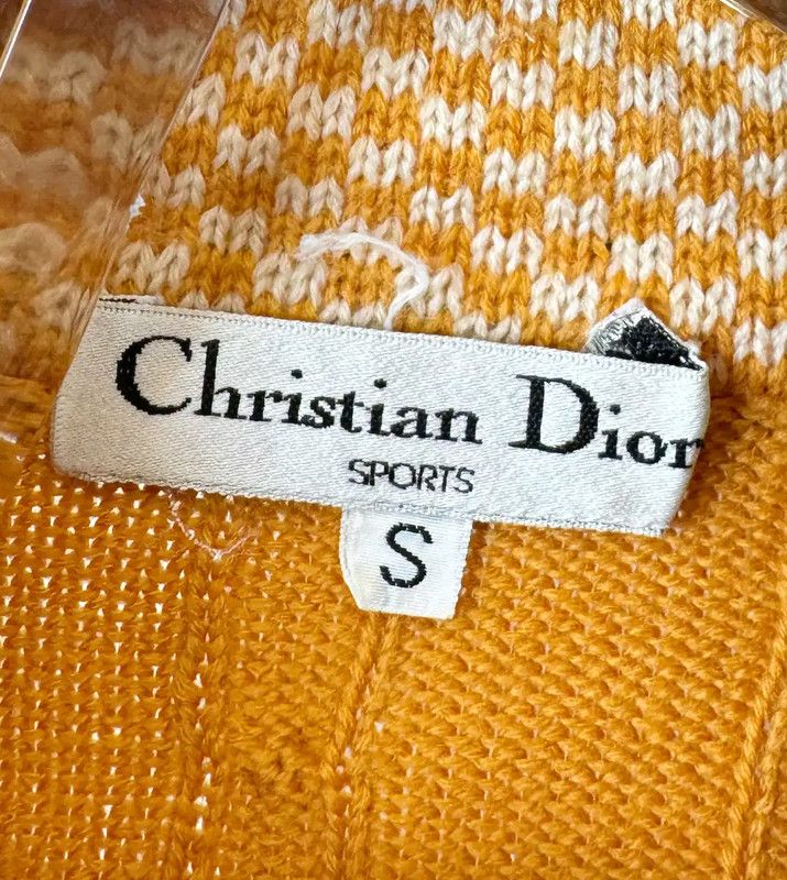 Dior Dior Women's Yellow Wool Pullover Sweater 0089 Size ONE SIZE - 5 Thumbnail