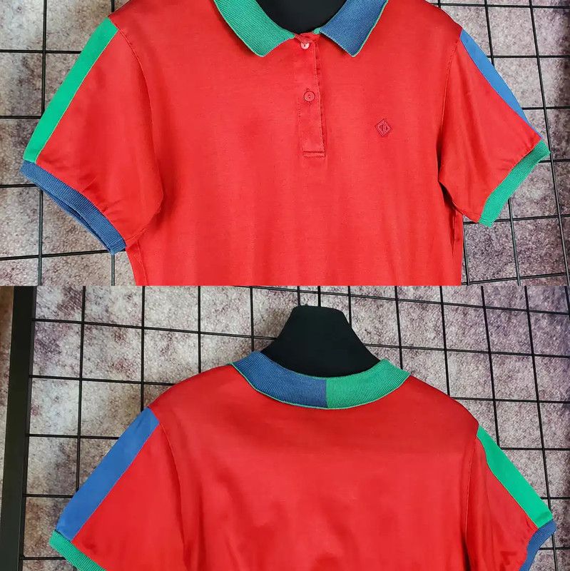 Dior Dior Red Cotton Embroidered Logo Short Sleeve T-Shirt 0089 Size M / US 6-8 / IT 42-44 - 4 Thumbnail