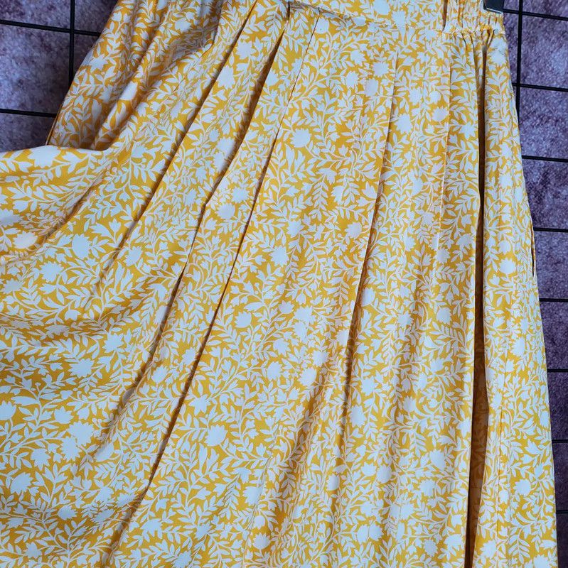 Dior Dior Yellow Floral Cotton Midi Skirt for Summer 0089 Size 24" / US 00 / IT 34 - 10 Thumbnail