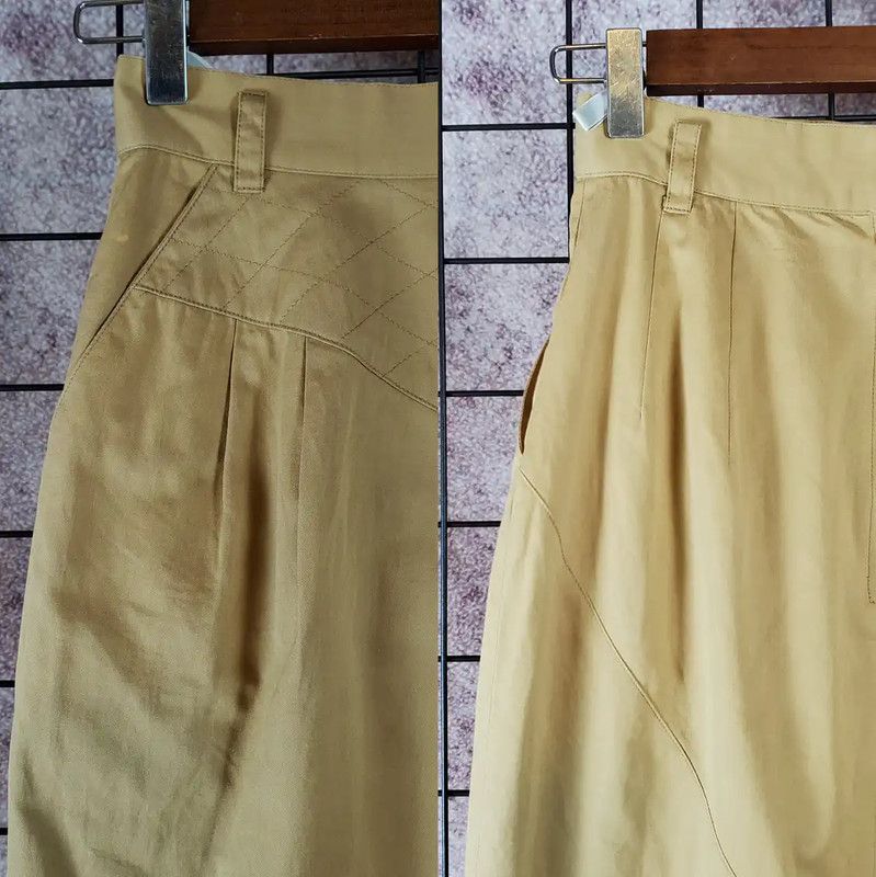 Dior Dior Summer Khaki Cotton Skirt in Size S 0089 Size 22" - 4 Thumbnail