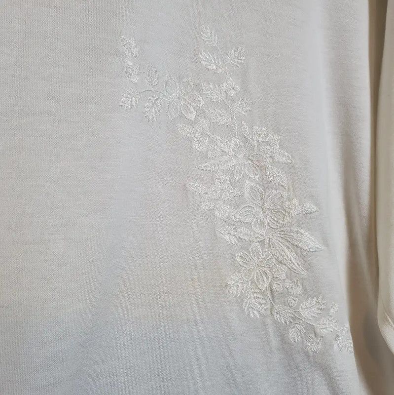 Dior Dior Long Sleeve Embroidered Cotton T-shirt 0089 Size M / US 6-8 / IT 42-44 - 8 Thumbnail