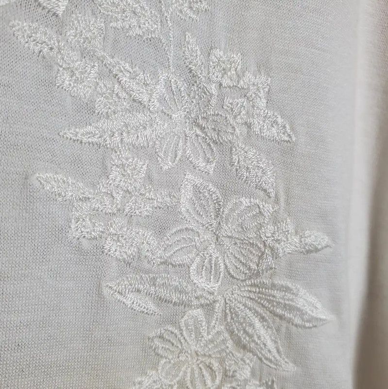 Dior Dior Long Sleeve Embroidered Cotton T-shirt 0089 Size M / US 6-8 / IT 42-44 - 9 Thumbnail