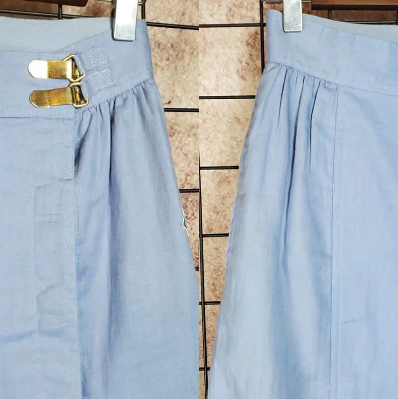 Dior Dior Embroidered Blue A-Line Skirt for Summer 0089 Size 26" / US 2 / IT 38 - 3 Thumbnail