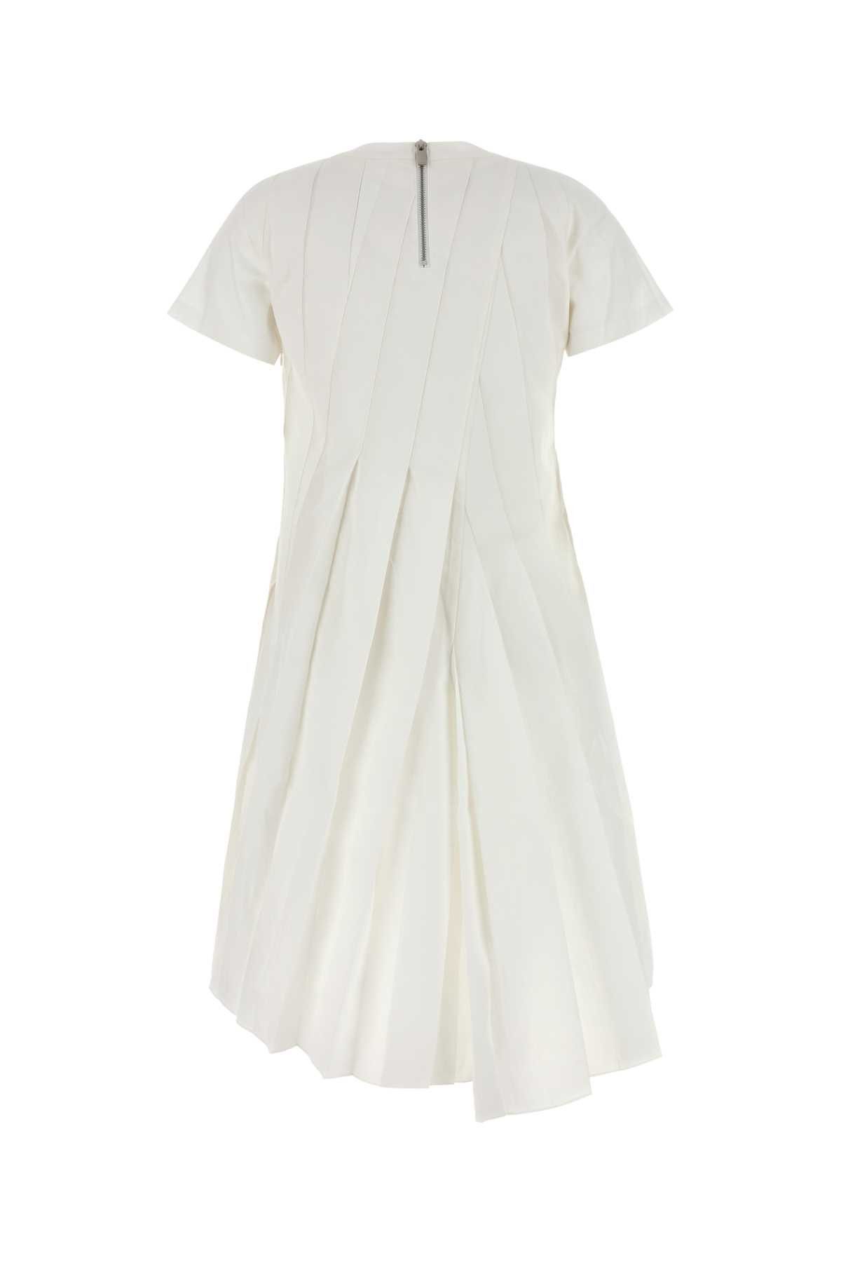 Sacai White Poplin Dress Size M / US 6-8 / IT 42-44 - 2 Thumbnail