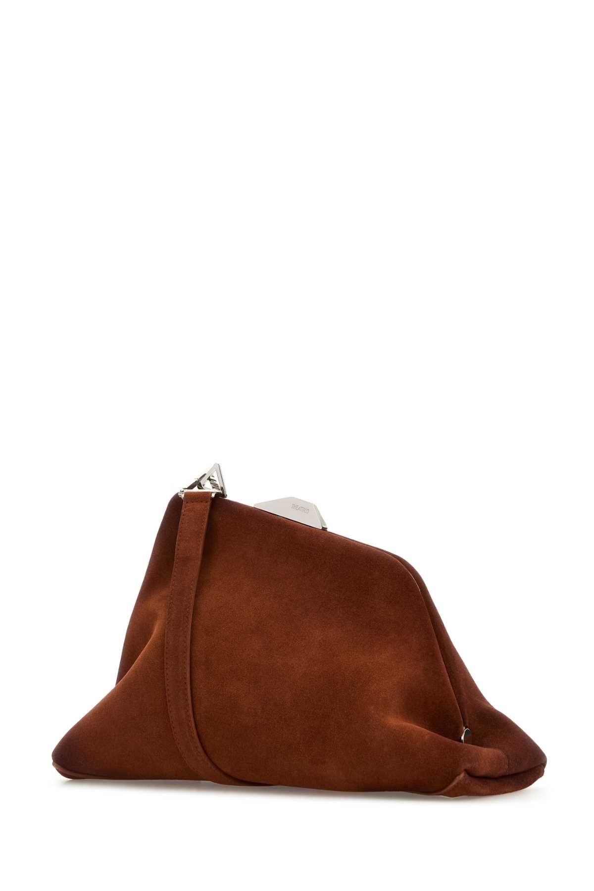 The Attico Caramel Suede Day Off Clutch Size ONE SIZE - 2 Thumbnail