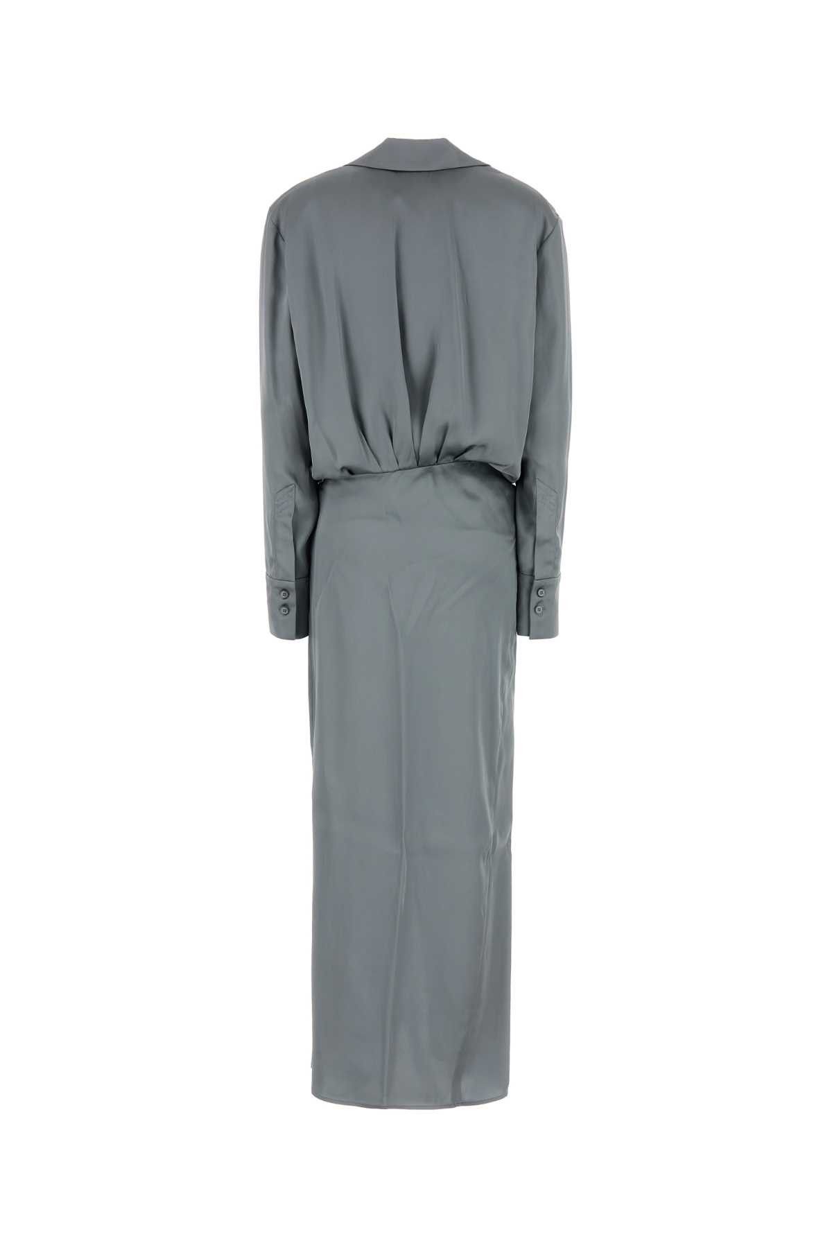 The Attico Dark Grey Satin Dress Size S / US 4 / IT 40 - 2 Thumbnail