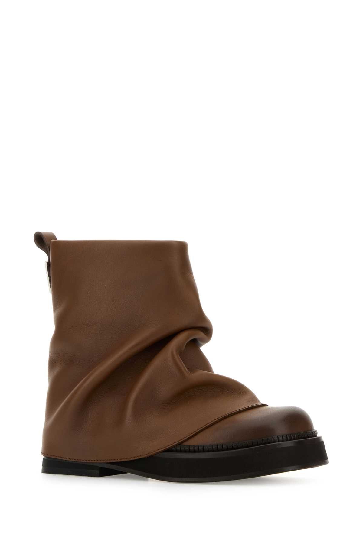 The Attico Caramel Leather Mini Robin Ankle Boots Size US 10 / IT 40 - 2 Thumbnail