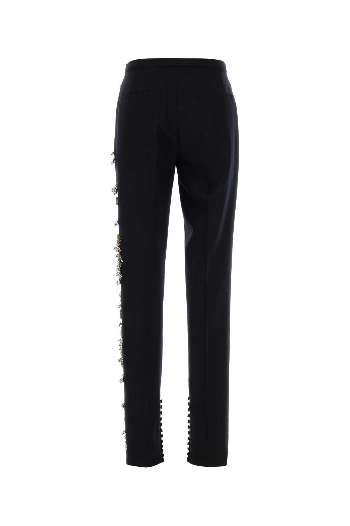 Dries Van Noten Navy Blue Wool Pandoris Pant Size 26" / US 2 / IT 38 - 2 Thumbnail