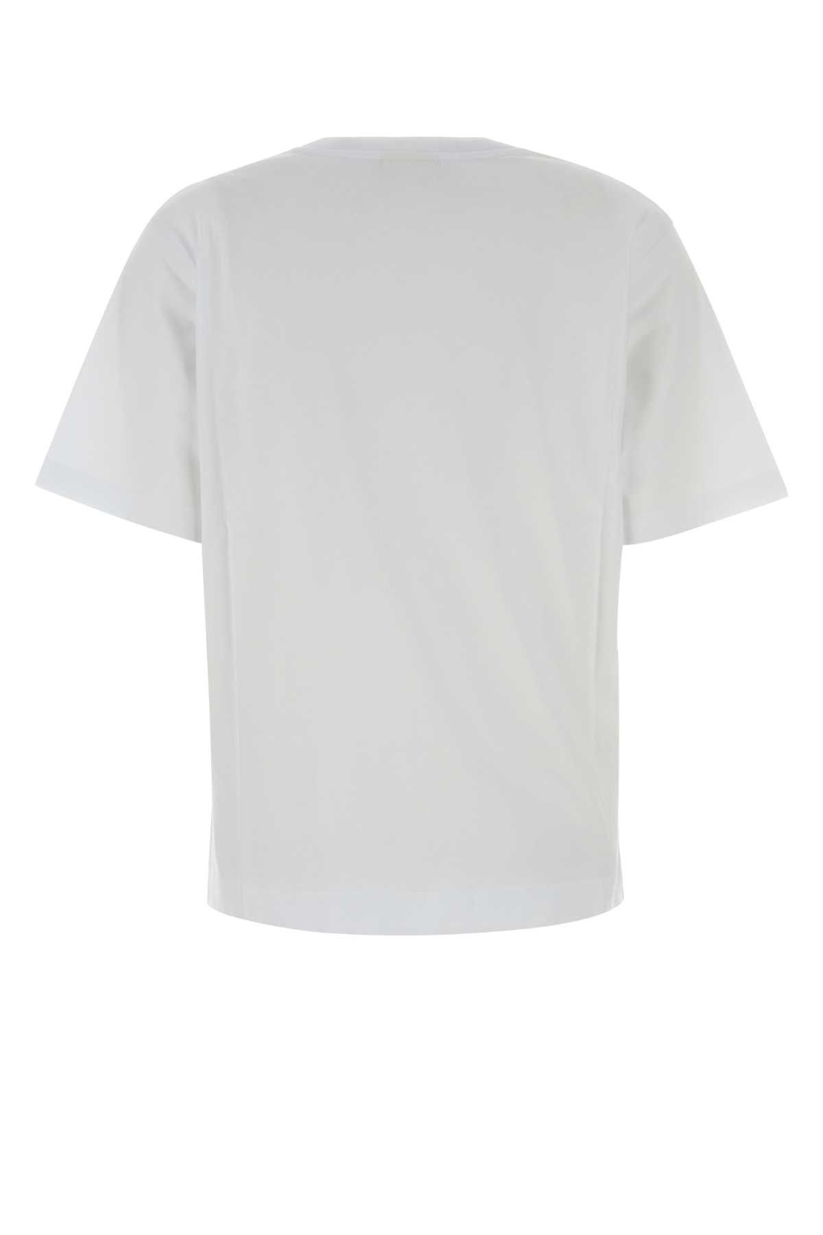 Dries Van Noten White Cotton Heydu T-Shirt Size XS / US 0-2 / IT 36-38 - 2 Thumbnail