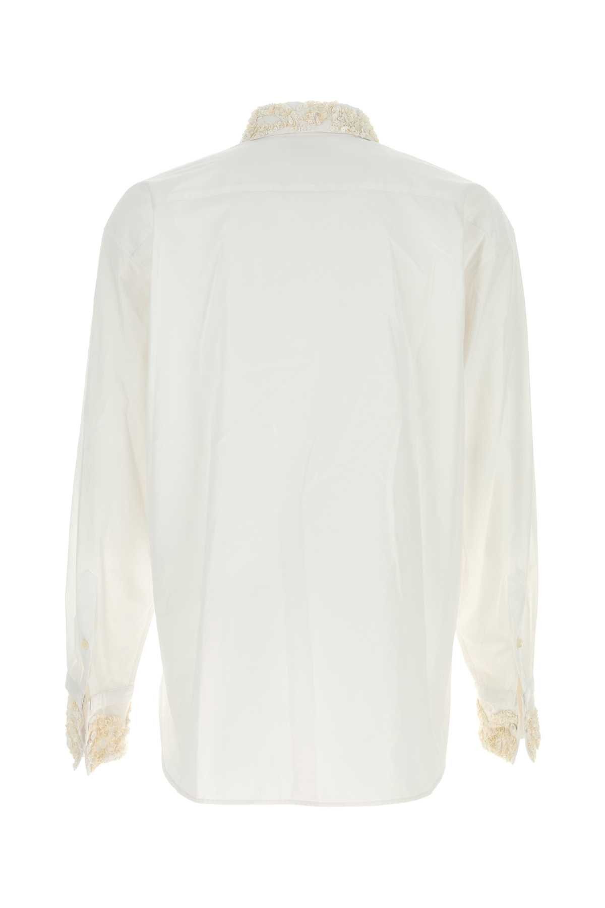 Dries Van Noten White Poplin Shirt Size US L / EU 52-54 / 3 - 2 Thumbnail