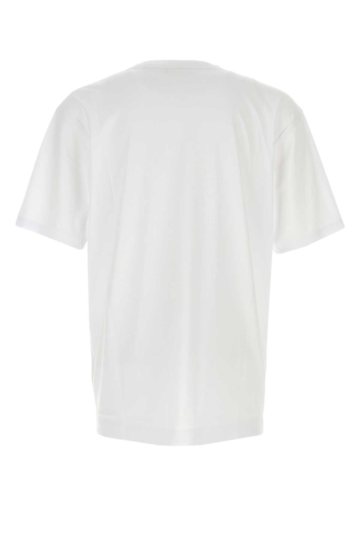 Dries Van Noten White Cotton Herr Oversize T-Shirt Size US M / EU 48-50 / 2 - 2 Thumbnail