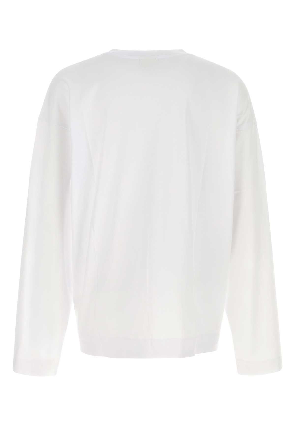 Dries Van Noten White Cotton Oversize Hegland T-Shirt Size US M / EU 48-50 / 2 - 2 Thumbnail