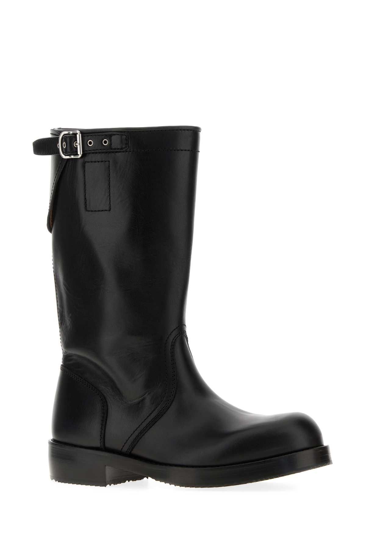 Dries Van Noten Black Leather Boots Size US 7 / EU 40 - 2 Thumbnail
