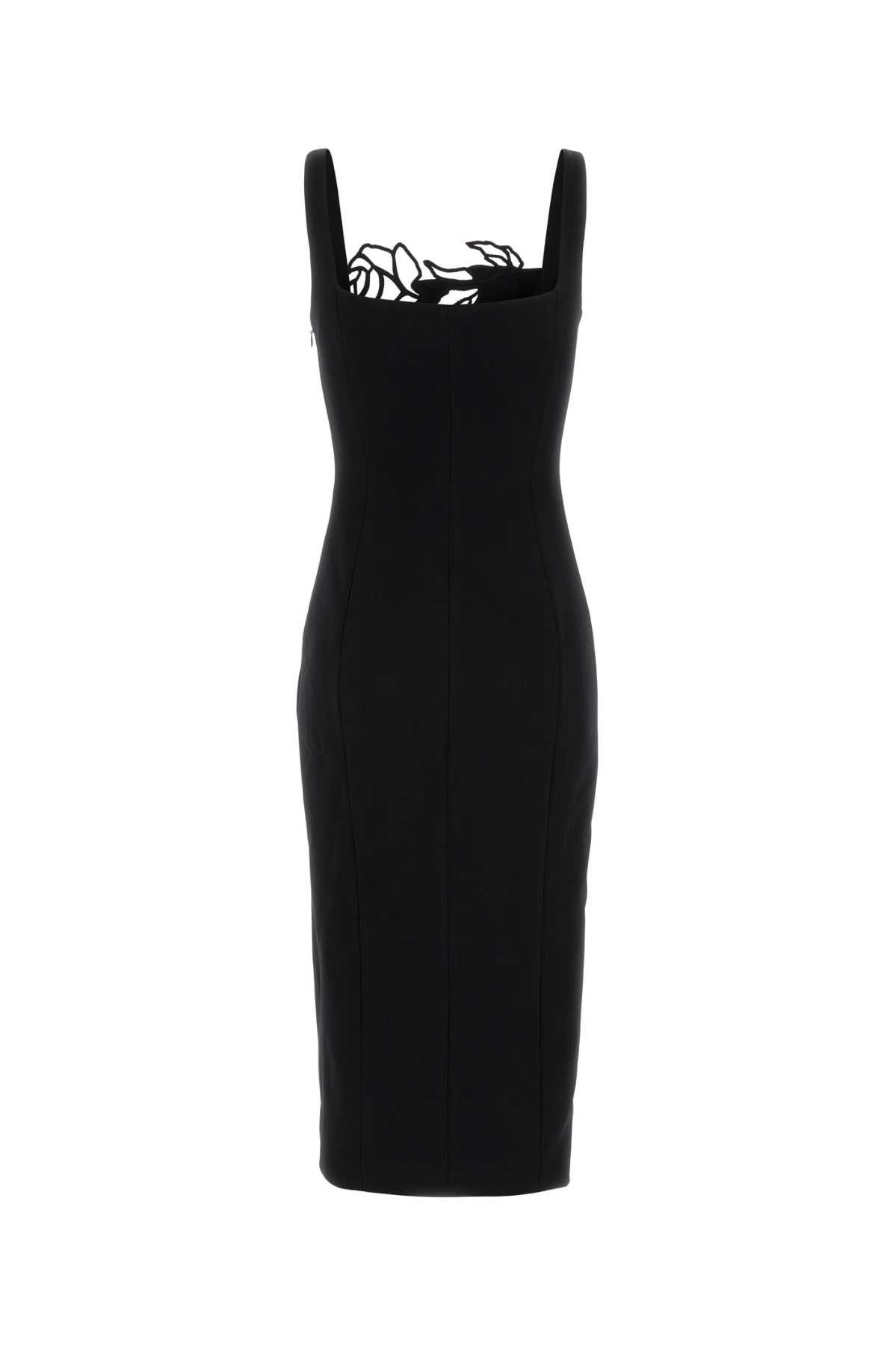 Black Stretch Crepe Dress