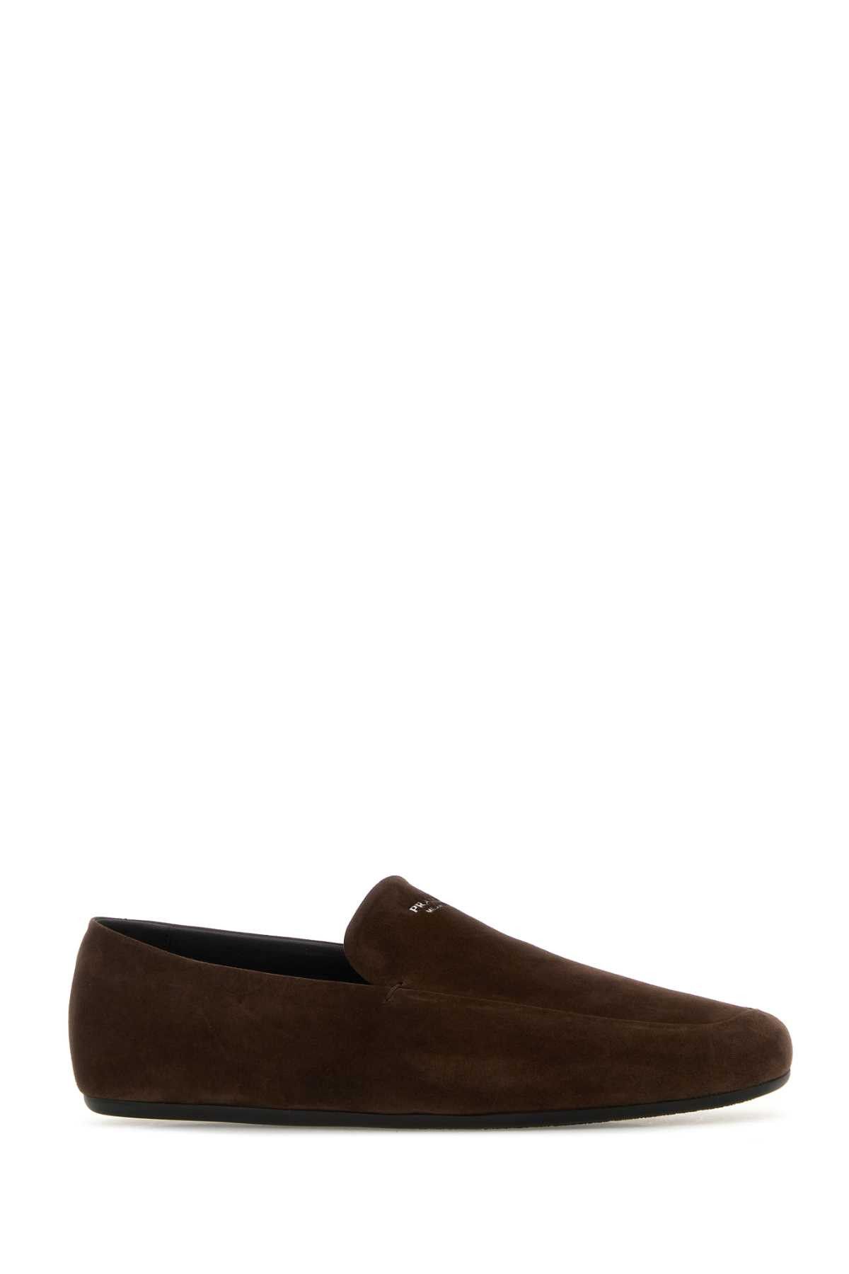 Prada Brown Suede Loafers Size US 9 / EU 42 - 2 Thumbnail