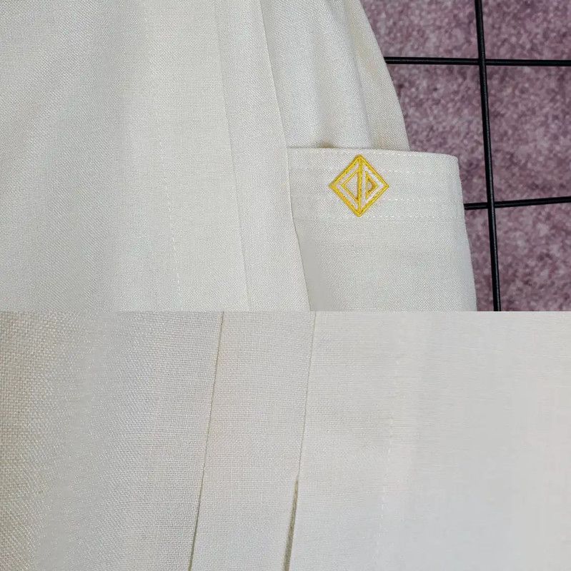 Dior Dior Embroidered Midi Skirt in Cream Color 0089 Size 23" - 3 Thumbnail