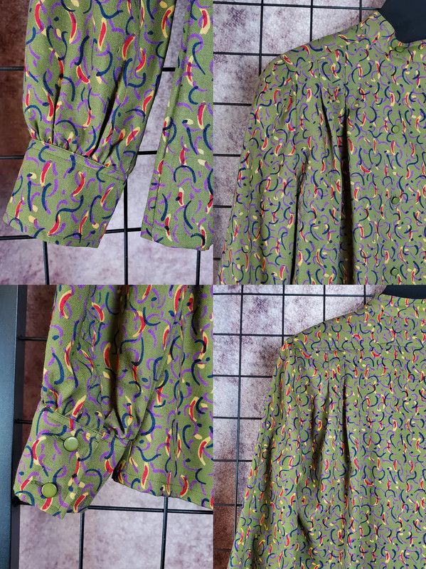 Dior Dior Green Wool Pattern Long Sleeve Shirt 0089 Size M / US 6-8 / IT 42-44 - 5 Thumbnail