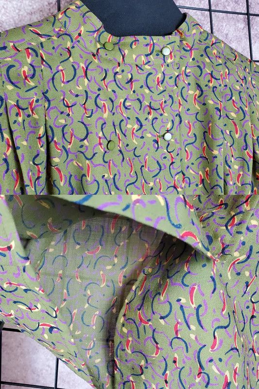 Dior Dior Green Wool Pattern Long Sleeve Shirt 0089 Size M / US 6-8 / IT 42-44 - 6 Thumbnail