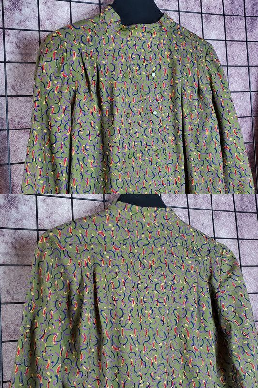 Dior Dior Green Wool Pattern Long Sleeve Shirt 0089 Size M / US 6-8 / IT 42-44 - 4 Thumbnail
