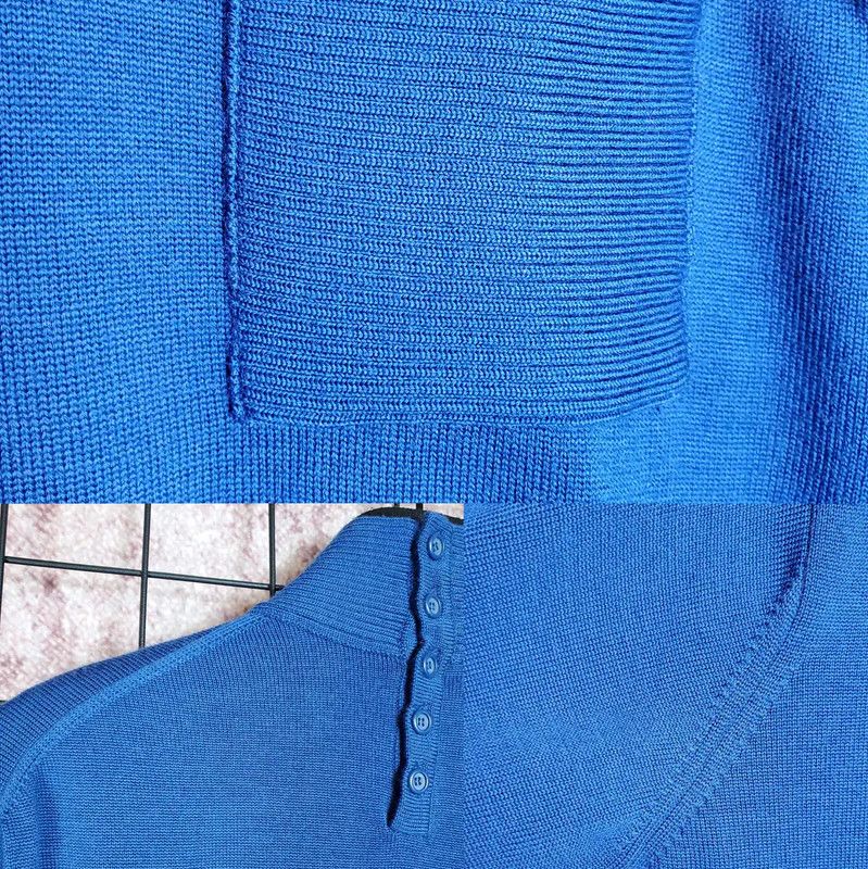 Dior Dior Blue Wool Long Sleeve Pullover Sweater 0089 Size M / US 6-8 / IT 42-44 - 9 Thumbnail