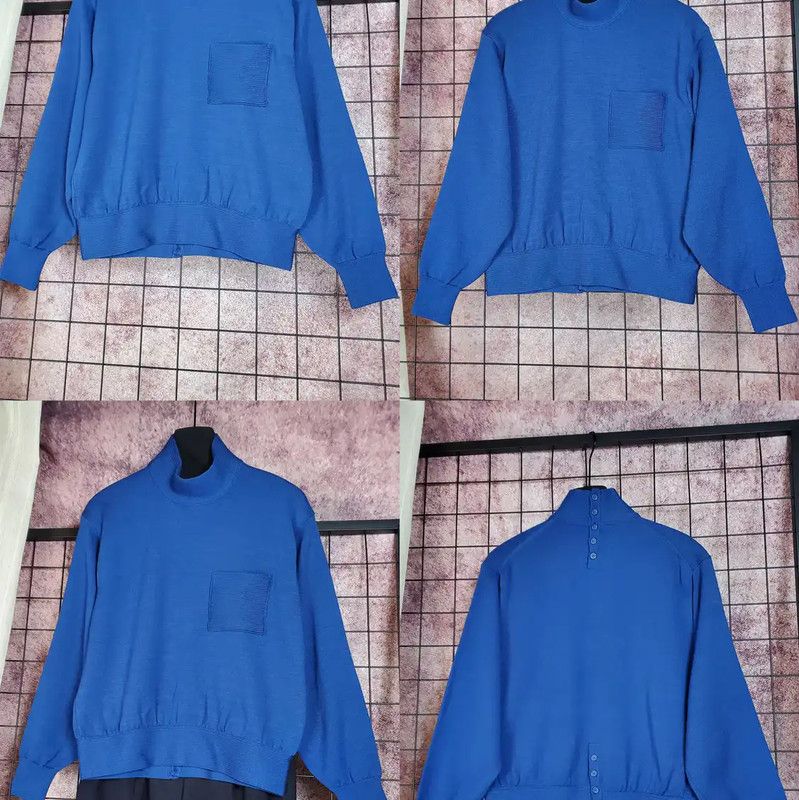 Dior Dior Blue Wool Long Sleeve Pullover Sweater 0089 Size M / US 6-8 / IT 42-44 - 2 Thumbnail