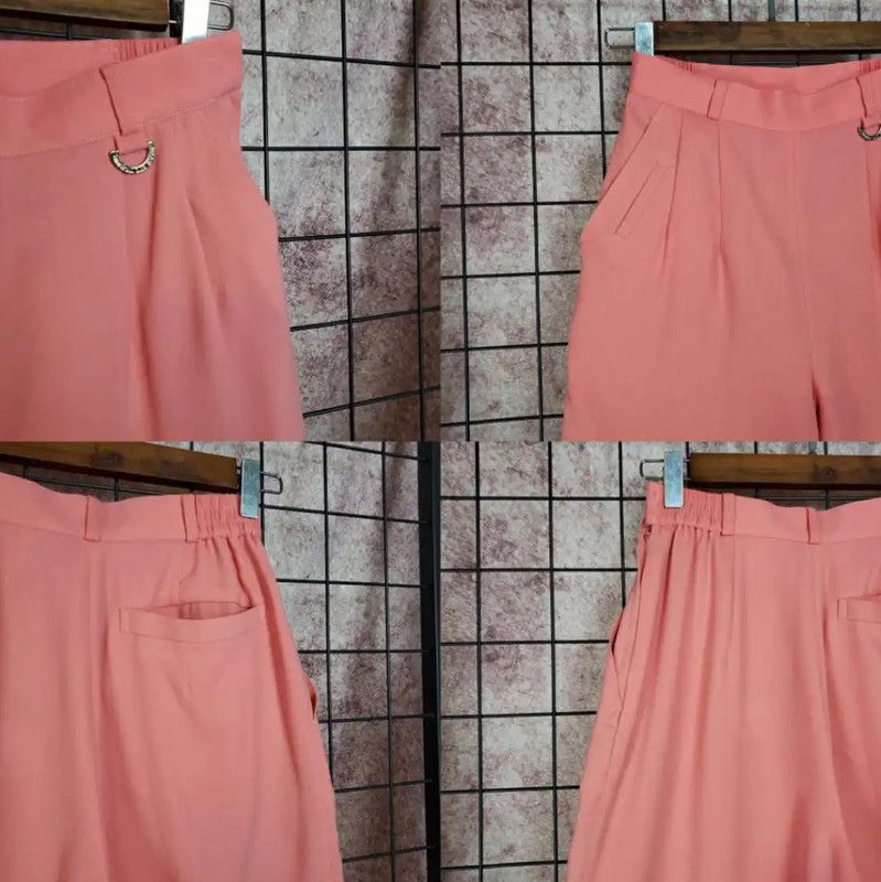 Dior Dior Pink Wool Logo Casual Shorts 0089 Size 23" - 4 Thumbnail