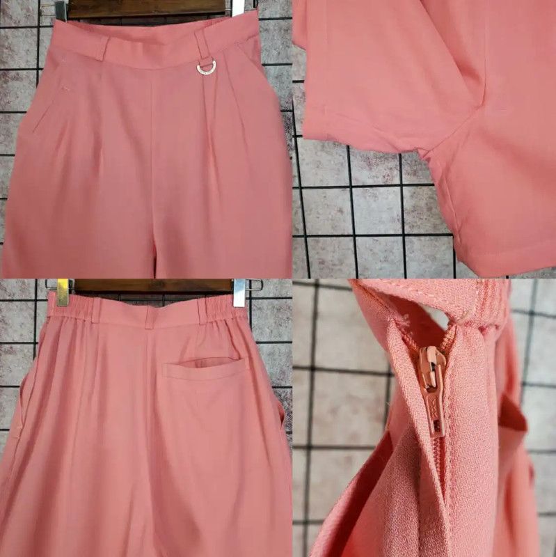 Dior Dior Pink Wool Logo Casual Shorts 0089 Size 23" - 3 Thumbnail