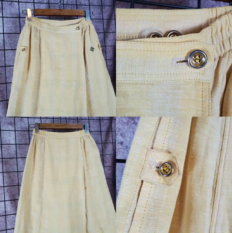 Dior Dior Summer Yellow Wool Blend Long Skirt 0089 Size 23" - 3 Thumbnail