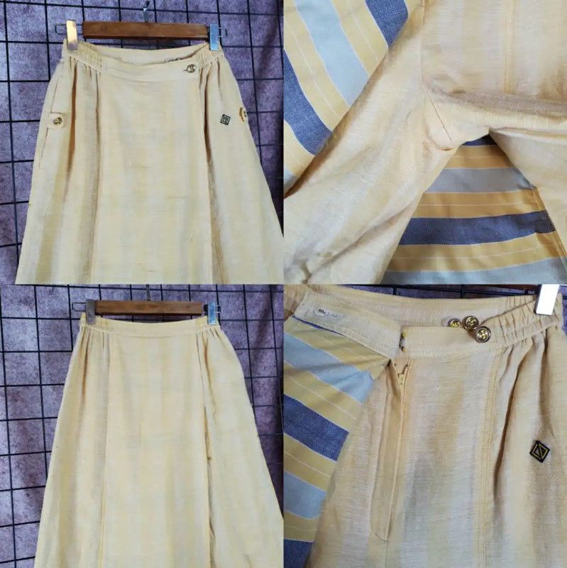 Dior Dior Summer Yellow Wool Blend Long Skirt 0089 Size 23" - 9 Thumbnail