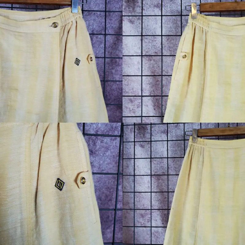 Dior Dior Summer Yellow Wool Blend Long Skirt 0089 Size 23" - 4 Thumbnail