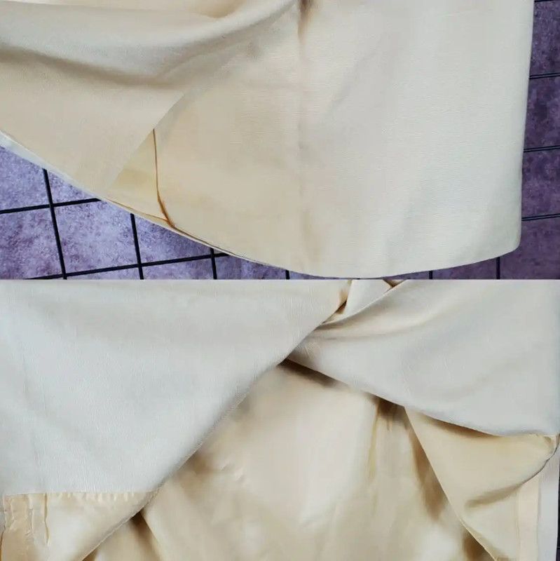 Dior Dior Midi Skirt in Light Yellow Linen Blend 0089 Size 27" / US 4 / IT 40 - 7 Thumbnail