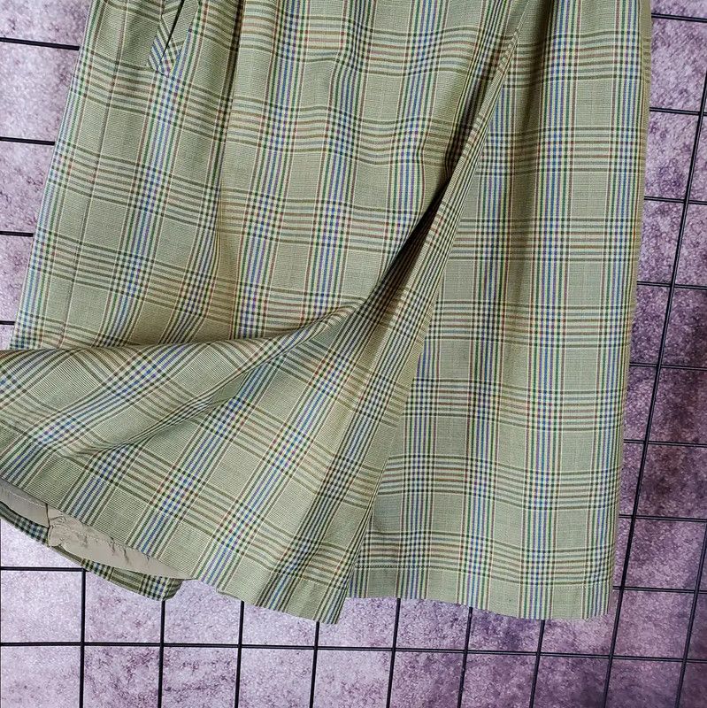 Dior Dior Green Silk Blend Plaid Skirt for Summer 0089 Size 23" - 6 Thumbnail