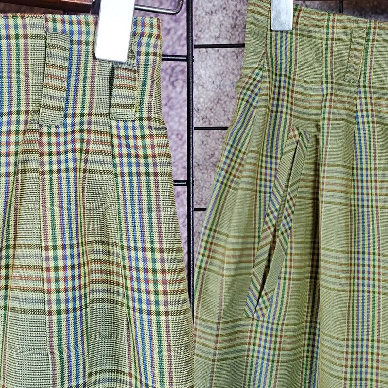 Dior Dior Green Silk Blend Plaid Skirt for Summer 0089 Size 23" - 5 Thumbnail