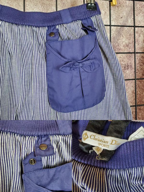 Dior Dior Summer Navy Blue Cotton Skirt 0089 Size 23" - 4 Thumbnail