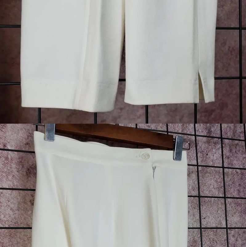 Dior Dior White Cotton Casual Pants for Women 0089 Size 23" - 4 Thumbnail
