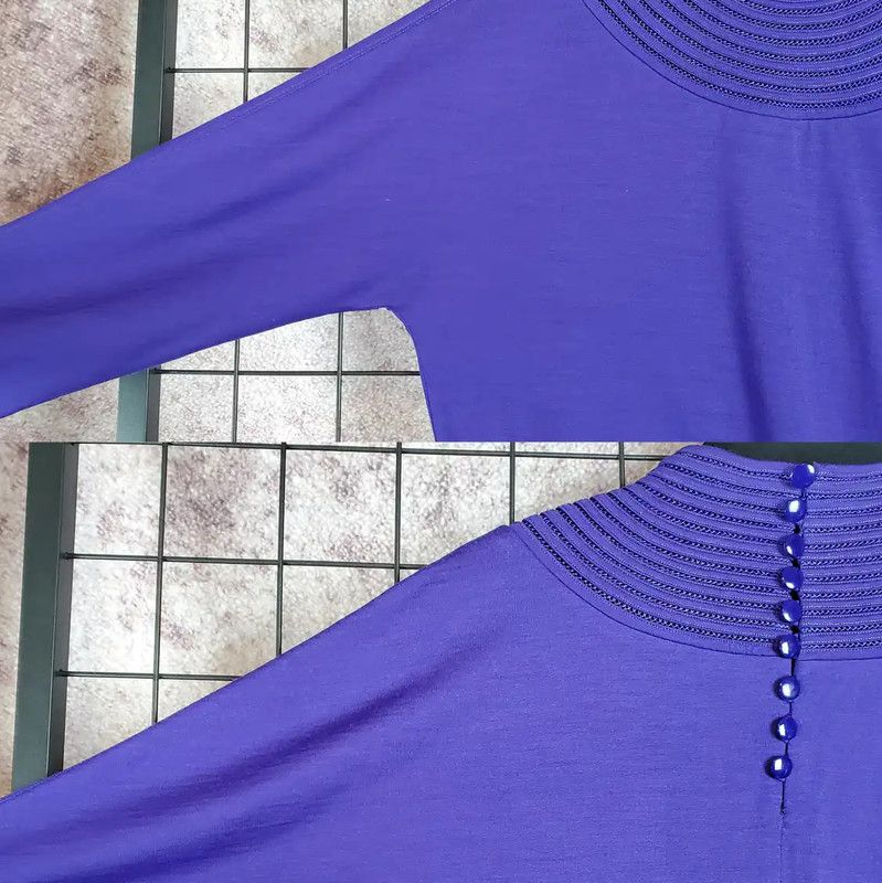 Dior Dior Blue Embroidered Wool Long Sleeve Top 0089 Size M / US 6-8 / IT 42-44 - 4 Thumbnail
