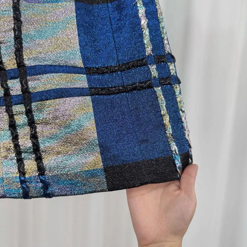 Dior Dior Multicolor Plaid A-Line Skirt for Summer 0089 Size 23" - 4 Thumbnail