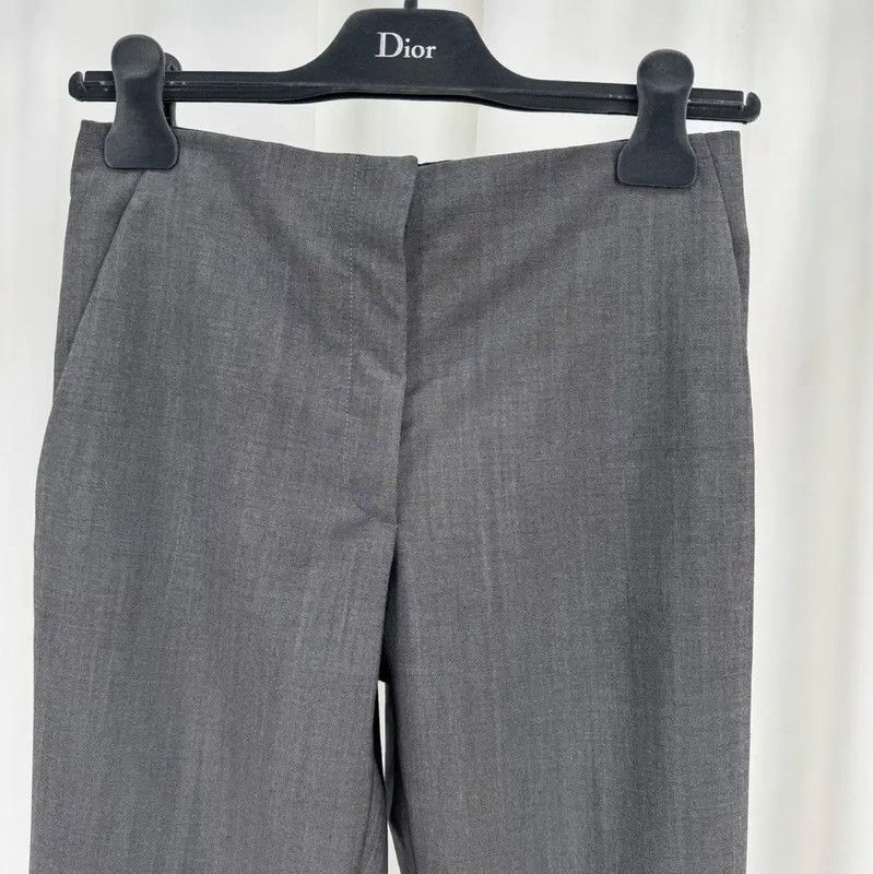 Dior Dior Grey Wool Logo Women's Casual Pants 0089 Size 23" - 3 Thumbnail