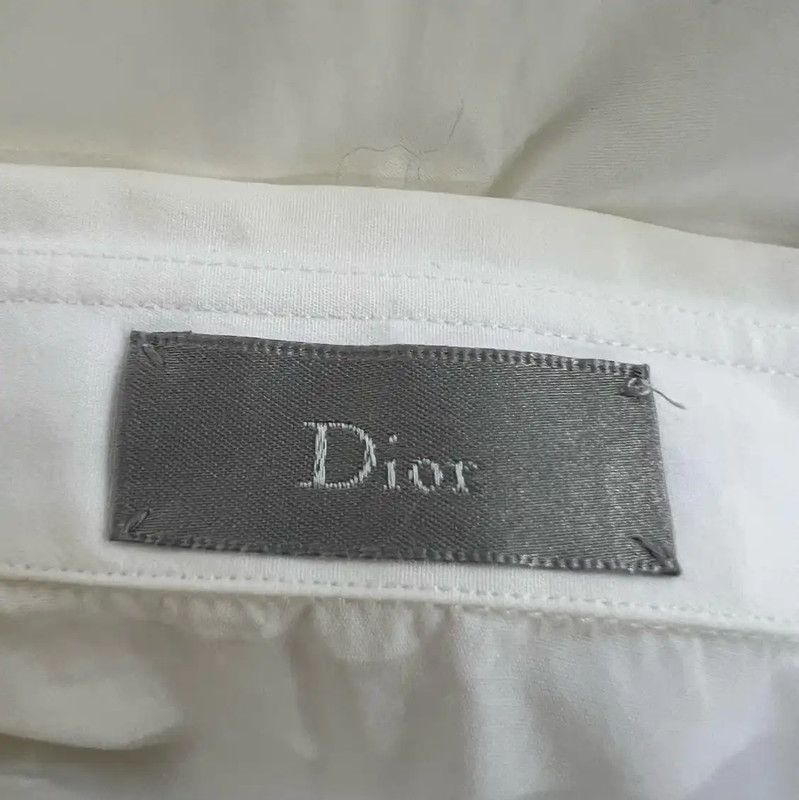 Dior Dior White Cotton Short Sleeve Shirt 0089 Size ONE SIZE - 5 Thumbnail