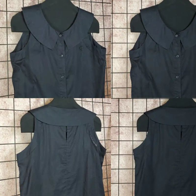 Dior Dior Summer Navy Blue Sleeveless Cotton Top 0089 Size M / US 6-8 / IT 42-44 - 3 Thumbnail
