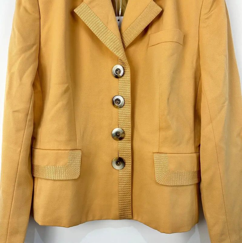 Dior Dior Yellow Wool Women's Jacket 0089 Size M / US 6-8 / IT 42-44 - 4 Thumbnail