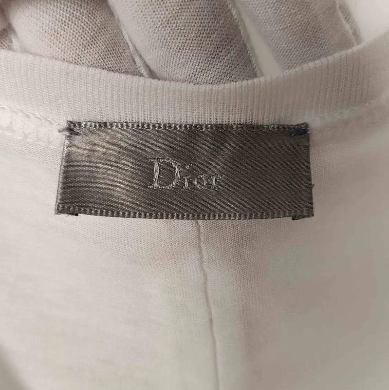 Dior Dior White Cotton Women's T-Shirt 0089 Size M / US 6-8 / IT 42-44 - 3 Thumbnail